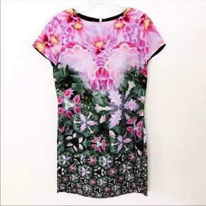 Ted Baker Pink Green Floral Print Mini Dress 2